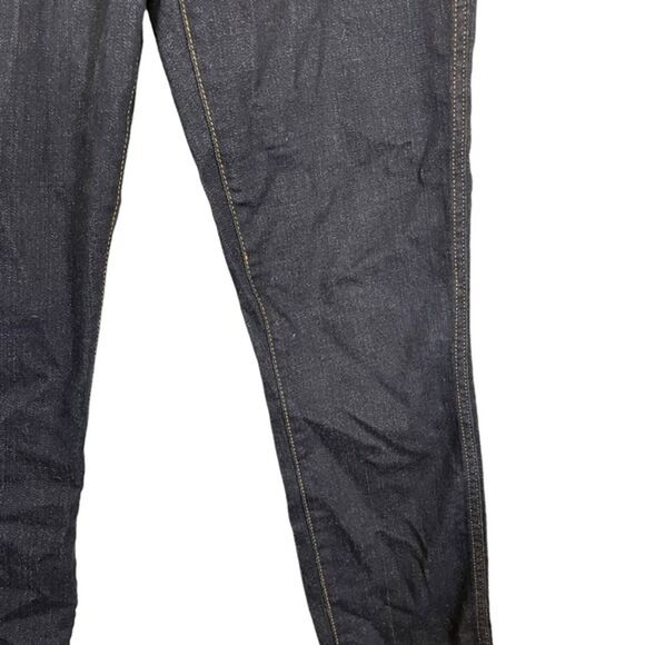 7 SEVEN FOR ALL MANKIND Dark Wash Raw Hem Slim Straight Zip Fly Stretch Jeans 26 - Picture 14 of 16